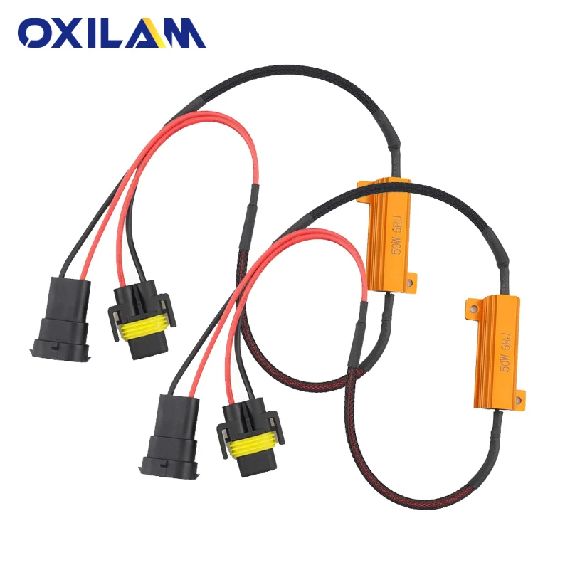 OXILAM 2 шт. 50 Вт 6RJ H8 H11 9005 9006 HB3 HB4 Автомобильные противотуманные лампы фонари