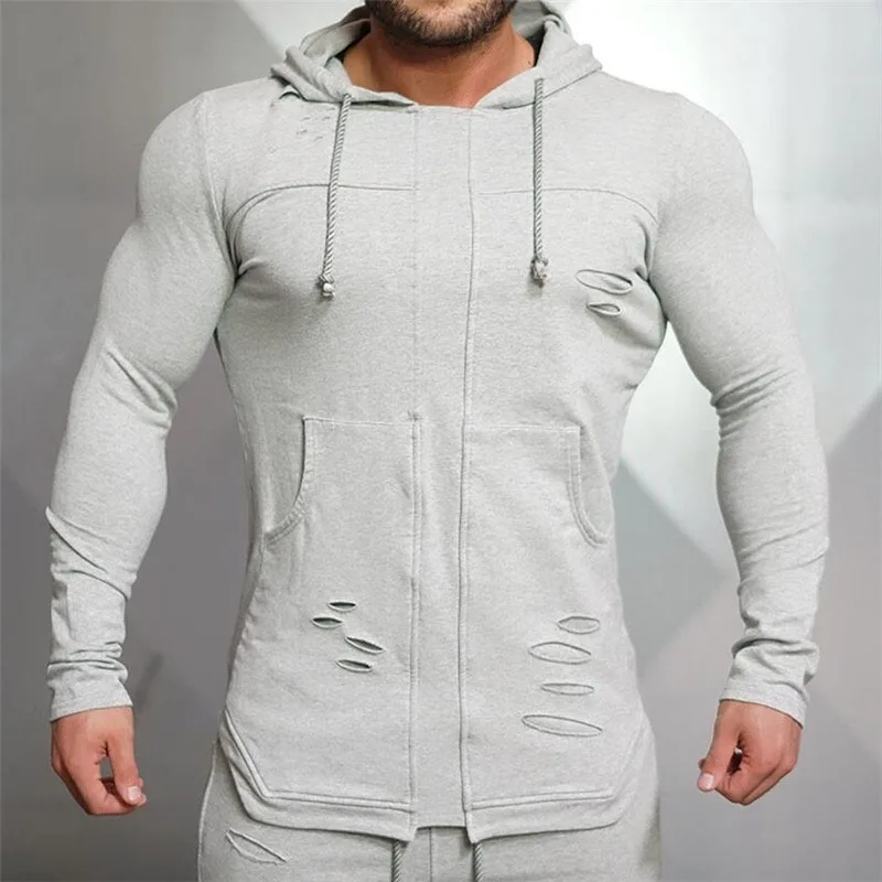 W-18 grey Бренд Shark Bay Gyms, бренд, толстовка, мужские толстовки, зимняя однотонная толстовка с капюшоном, мужская куртка в стиле хип-хоп, пуловер, мужские повседневные спортивные костюмы - Цвет: W-18 grey