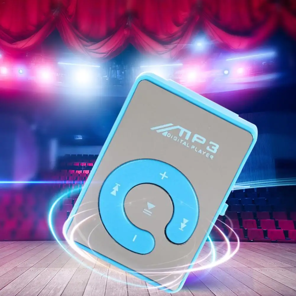 Зеркальный мини usb зажим MP3 плеер Портативный цифровой музыкальный проигрыватель