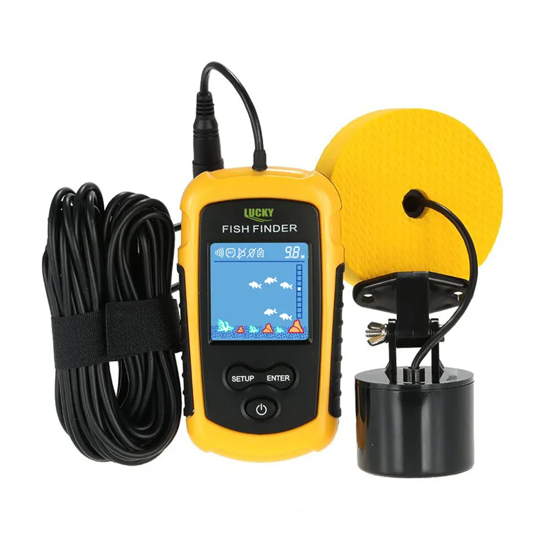 Lucky Fishfinder Сигнализация 100 м Портативный Sonar ЖК дисплей рыболокаторы рыболовные