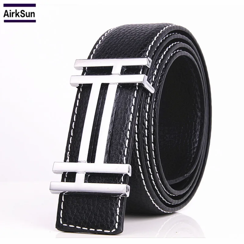 Ремень из натуральной кожи для мужчин и женщин Стильный дизайнерский пояс|genuine