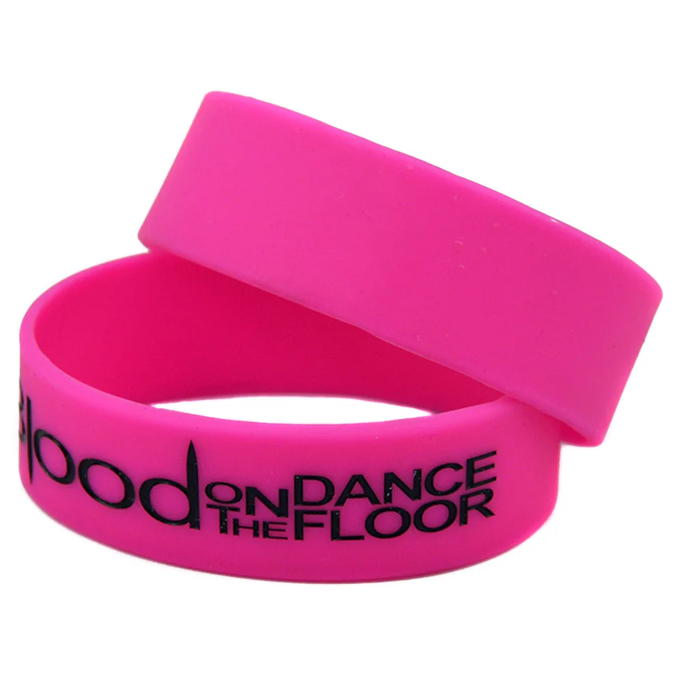 1 шт. силиконовый браслет MJ с изображением крови на танцполе ширина дюйм для любителей музыки|Браслеты