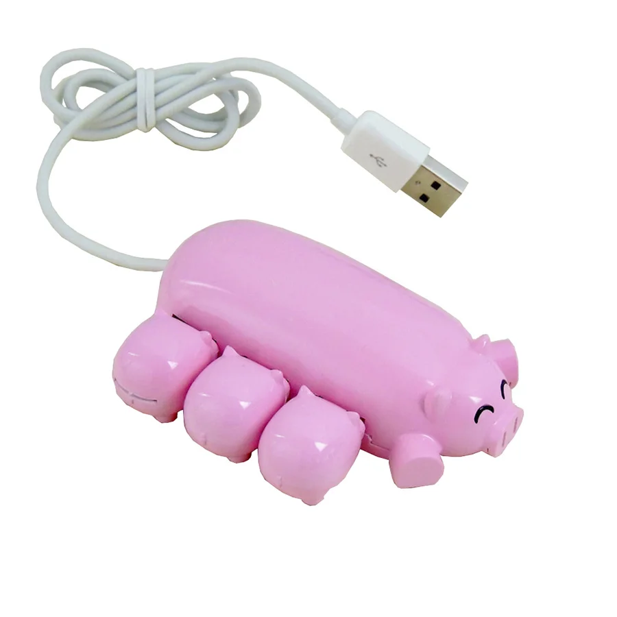 2016 Самый Новый СИМПАТИЧНЫЙ Розовый Мини Мультфильм Свинья USB Hub Один перетащить
