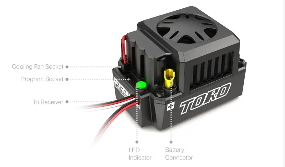 SKYRC TORO TS150A 1/8 автомобильный бесщеточный сенсорный ESC Поддержка Bluetooth на запчасти для радиоуправляемых автомобилей