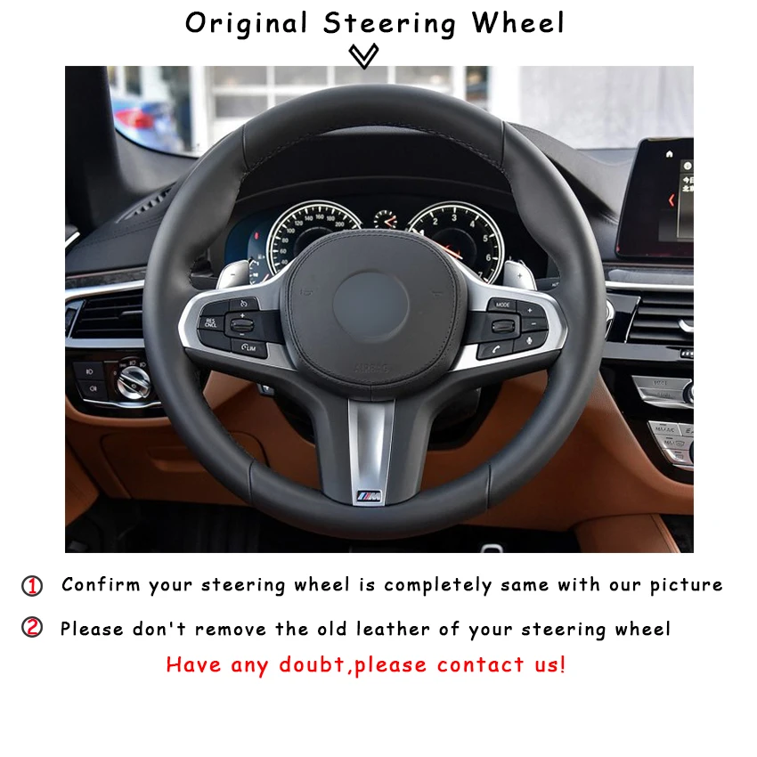 Черная замша для BMW G30 525i 530i 530d M550i M550d 2017 2018 G32 630i 640i M G11|Чехлы на руль| |