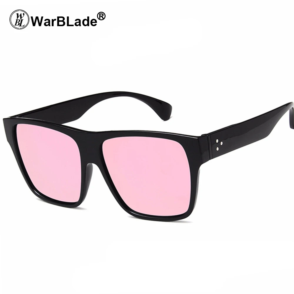 

WarBLade 2018 Luxury Brand Sunglasses Women Square Sunglasses Mirror Retro Full Star Sun Glasses Female Black Grey Shades