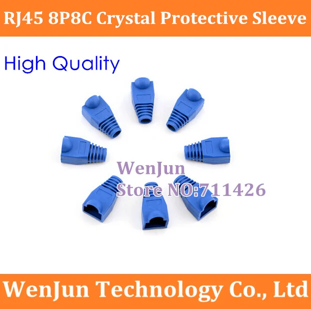 Online NEUE RJ45 Stecker Kappe Boot RJ 45 8P8C Ethernet-kabel Schutzhülle Blau Für Cat5 Cat5e Cat6 Stecker Mit Verschiffen