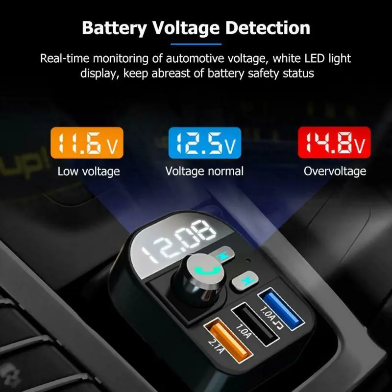 Беспроводной FM трансмиттер Y9 Bluetooth 3 0 MP3 плеер светодиодный USB порта|MP3-плееры| |