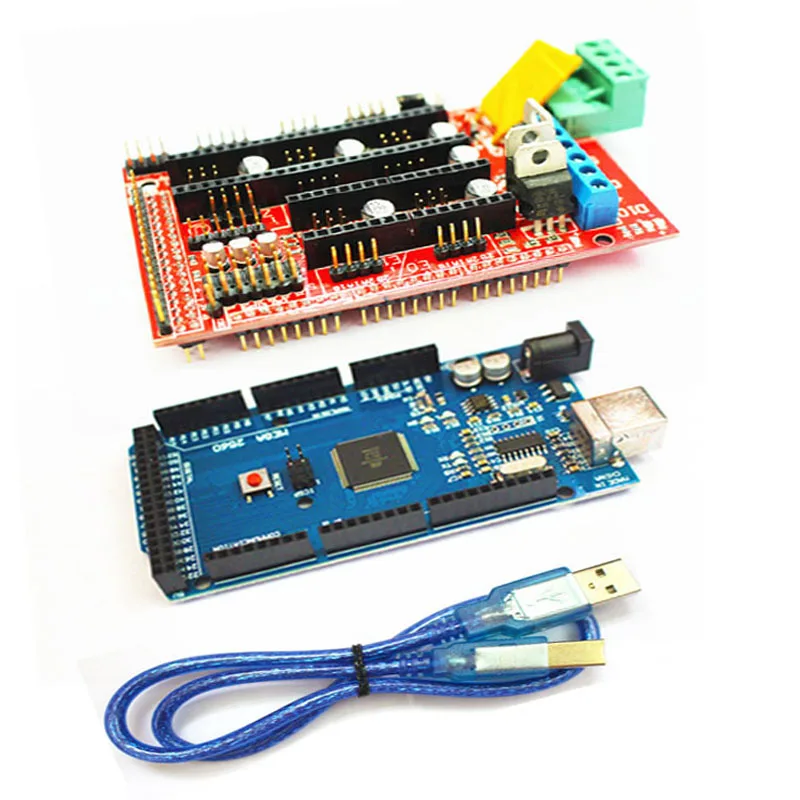 Reprap Ramps 1 4 комплект с Mega 2560 r3 + Heatbed MK2B 12864 ЖК-контроллер DRV8825 механический