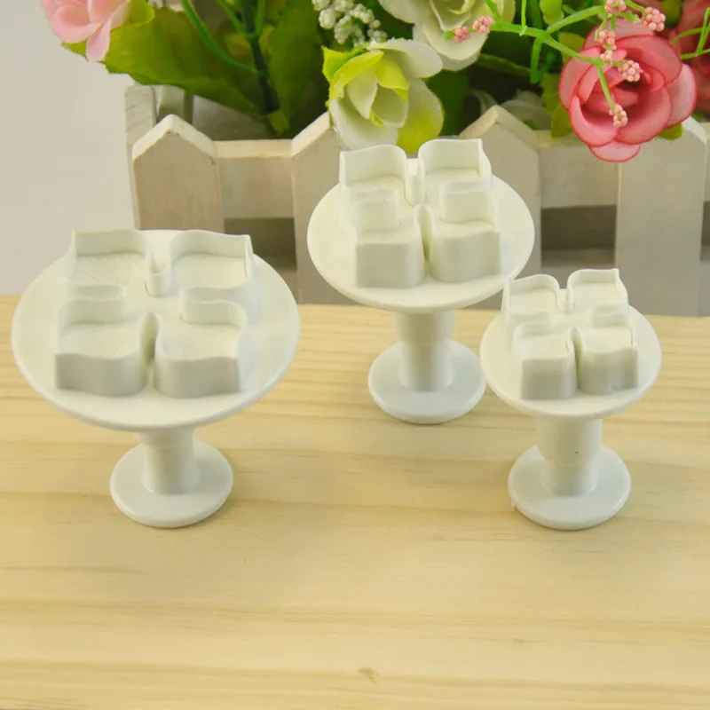 3 шт./компл. цветок гортензии четырехлистный клевер печенье удача печенья резчик