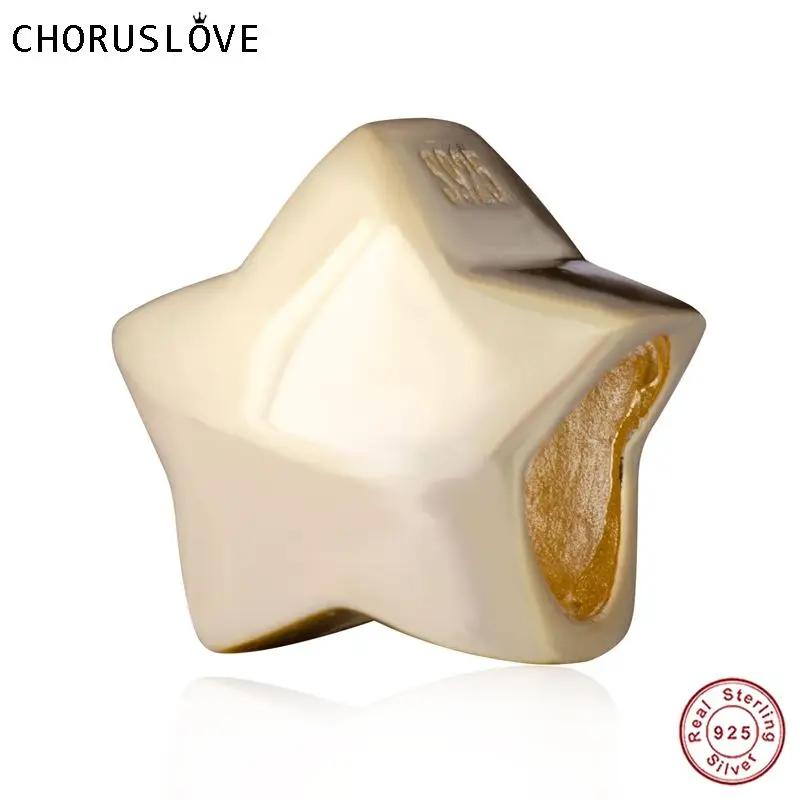 Подлинные подвески бусины с пятиконечной звездой и сердцем от Choruslove подходят для