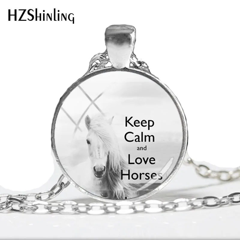 Новинка 2018 ожерелье со стеклянной подвеской в виде надписи Keep Calm And Love с