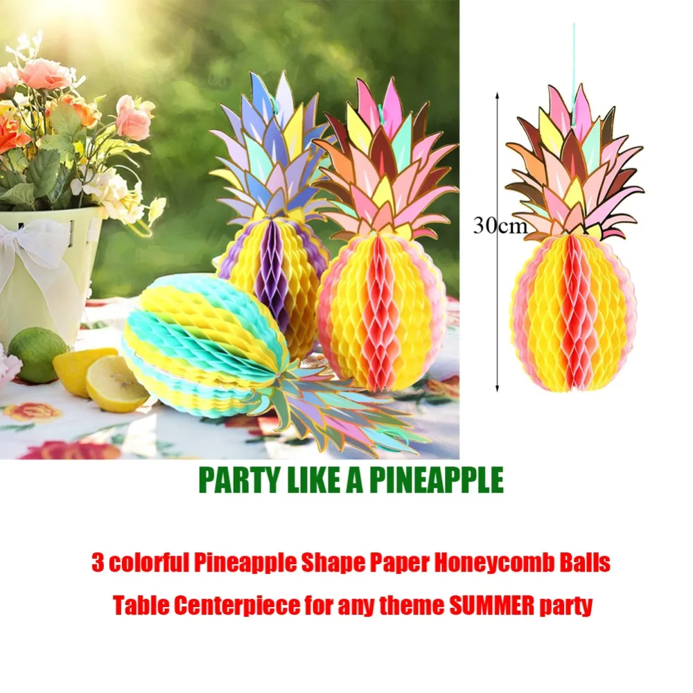 Summer Happy Birthday Party Decoration Set Jungle Foil Balloon Flamingo Lantern Pineapple Table Skirt Palm Leaves Photo Decor | Дом и сад