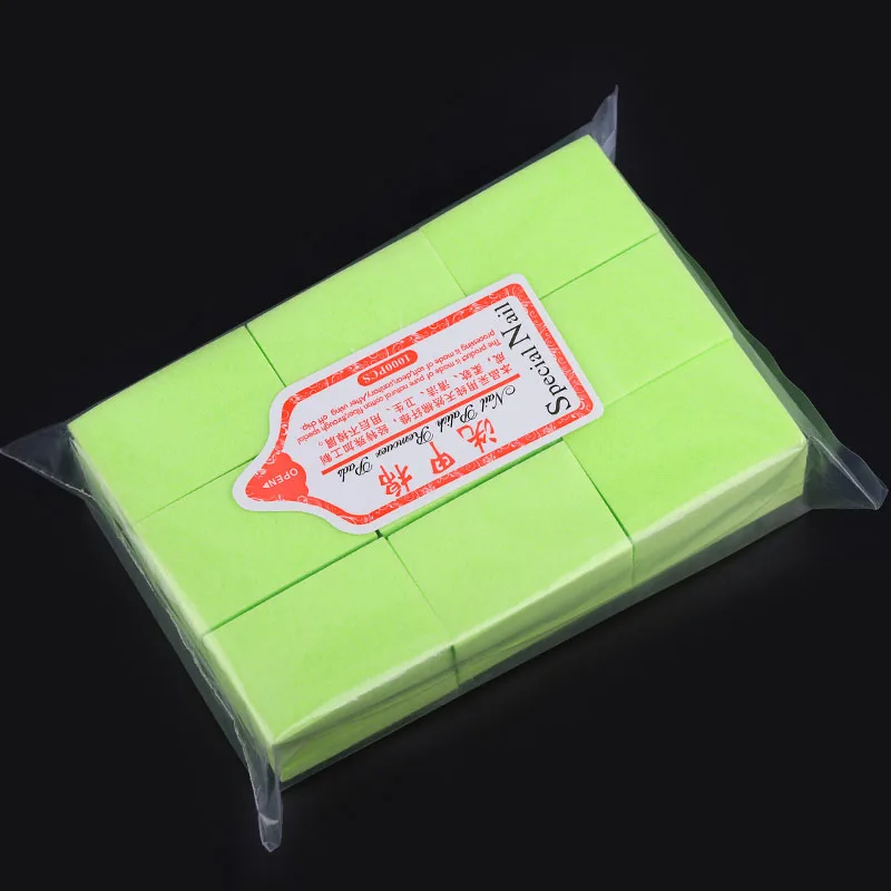 Green 600 шт Горячая 4 Цветной Гель-лак для ногтей очищающие салфетки хлопок чистая жидкость для снятия геля колодки Маникюр Инструмент для ногтей - Цвет: Green