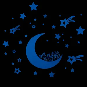 Светящийся в темноте лунный город и светящиеся звезды Настенная Наклейка для детской комнаты Сделай Сам декоративная наклейка для детской спальни фон Декор