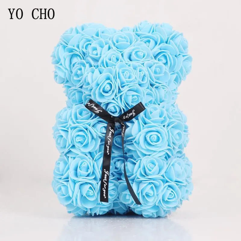YO CHO Hot 25 см пенопластовые розы медведь подарок на Новый год и День Святого
