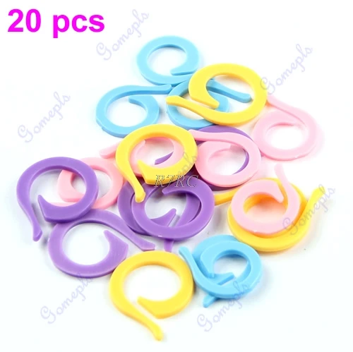 Горячая Распродажа 20 шт. 2 типа цветные вязаные кроше маркеры для стежков набор