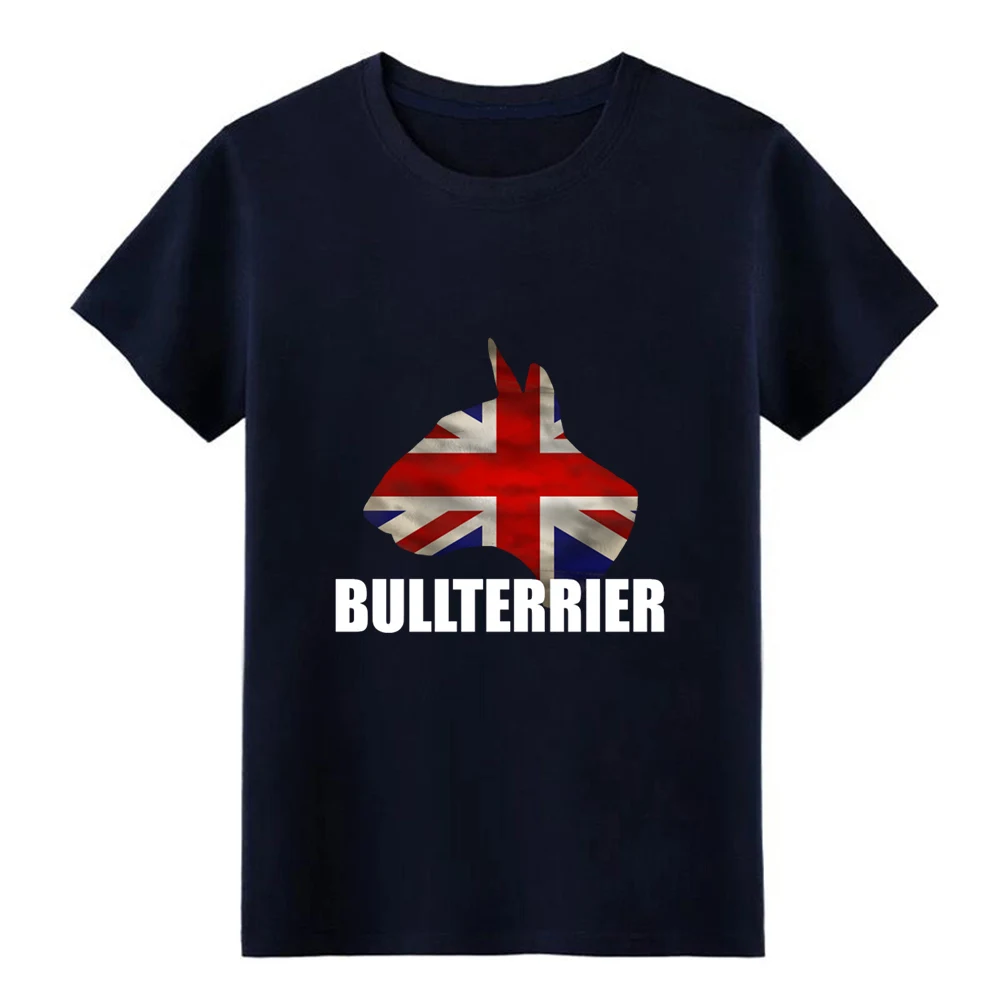 BULLTERRIER логотип флаг GB белая футболка с буквенным принтом собаки Дизайнерская