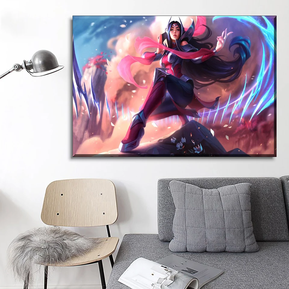 Картина на холсте домашний декор модульный Irelia League Of Legends картины игр современный