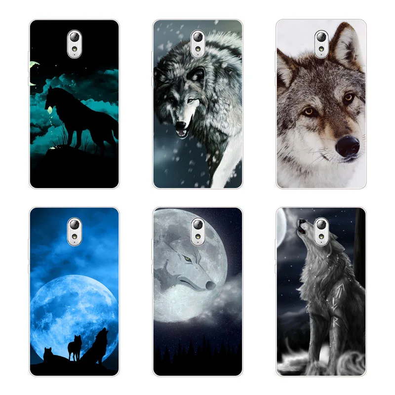 lenovo vibe p1m Case Silicon Wolf beast Painting Soft TPU Back Cover for Vibe P1Ma40 Protect Phone cases shell |