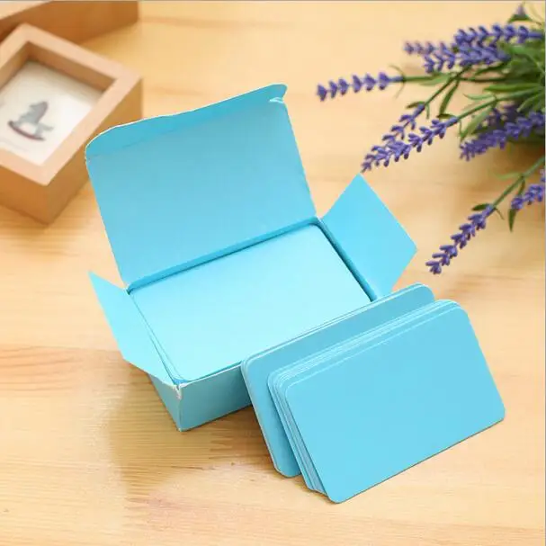 Blue 90 шт./кор. карман DIY граффити пустой словарные слова карты с закругленной вершиной для заказы карты канцелярские принадлежности - Цвет: Blue