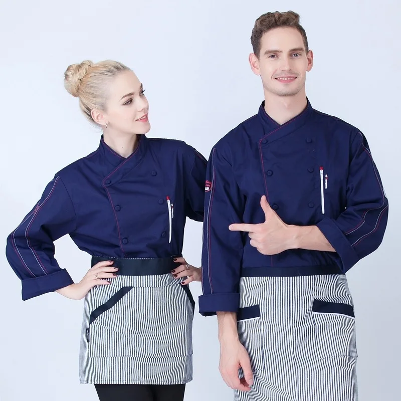 

New Design Chef Jacket Chinese Style Food Service Restaurant Chef Uniform Hotel Kitchen Cook Clothes New Baker's Uniforms B-5681