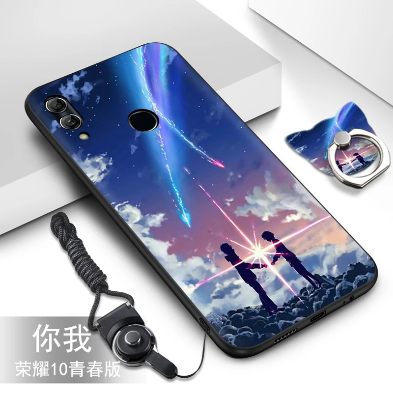 Huawei P Smart 2019 силиконовый чехол Роскошные Симпатичные из мягкого ТПУ + шнурки с