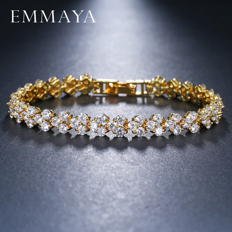 Женский браслет цепочка EMMAYA роскошный с инкрустацией из фианита 2 75 мм свадебные