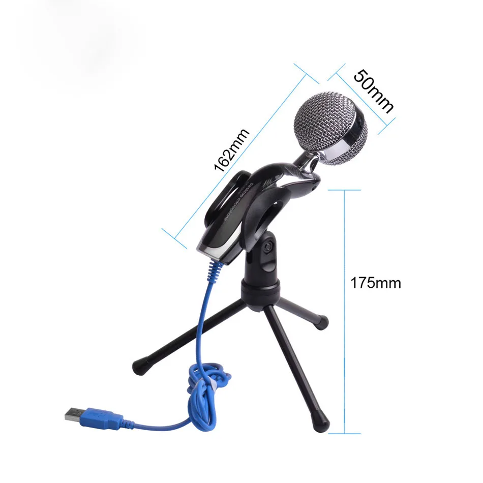 Новинка 2017 года профессиональный звук USB микрофон для видео записи караоке радио