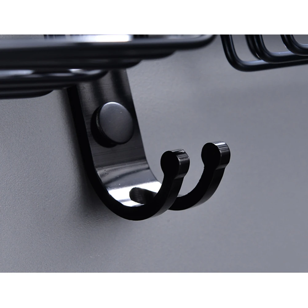 1 шт. держатель для мыла самоклеящийся алюминиевый настенный ванной черный душ