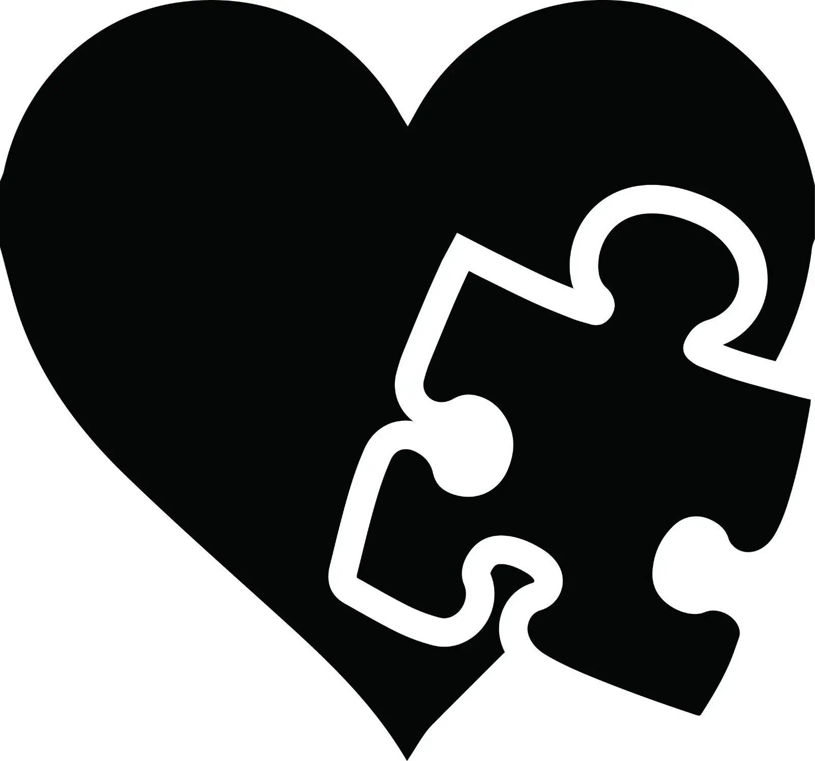Головоломка с аутизмом наклейка в виде сердца на бампер надписью Window Love стикер