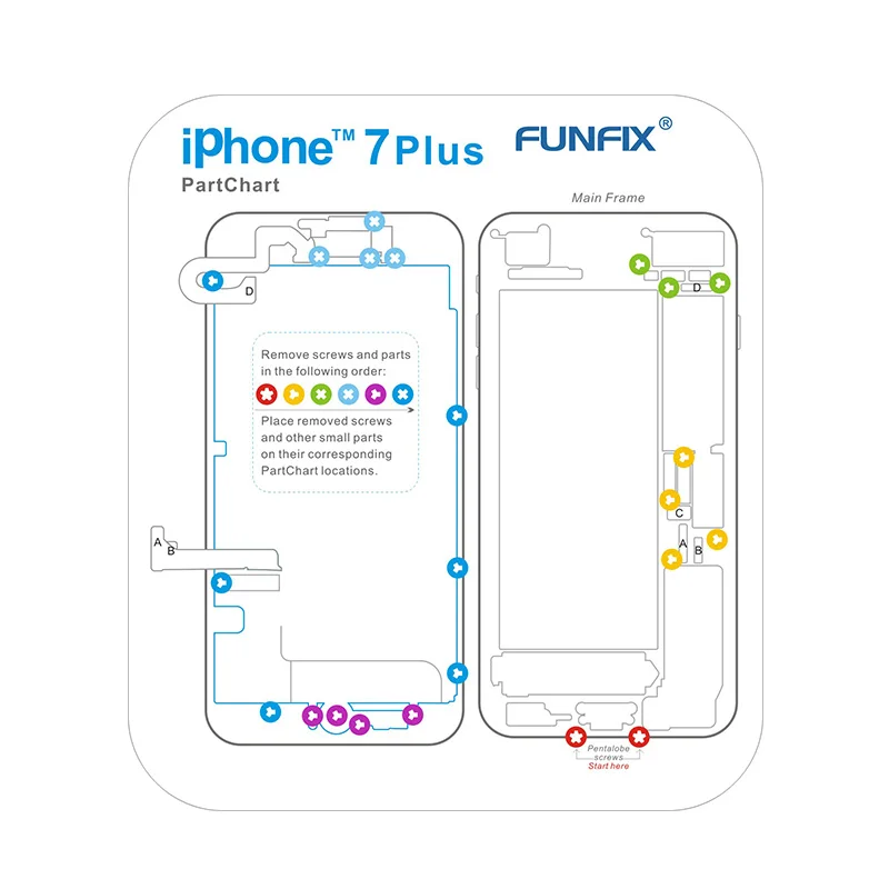 Магнитный коврик с винтовой таблицей для iphone 6 8 6s 7 plus рабочий держатель