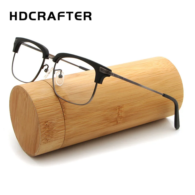 HDCRAFTER ретро деревянные оправы для очков с прозрачными линзами пластины деревянные очки рамка для женщин и мужчин компьютерные очки для чтения обычные очки