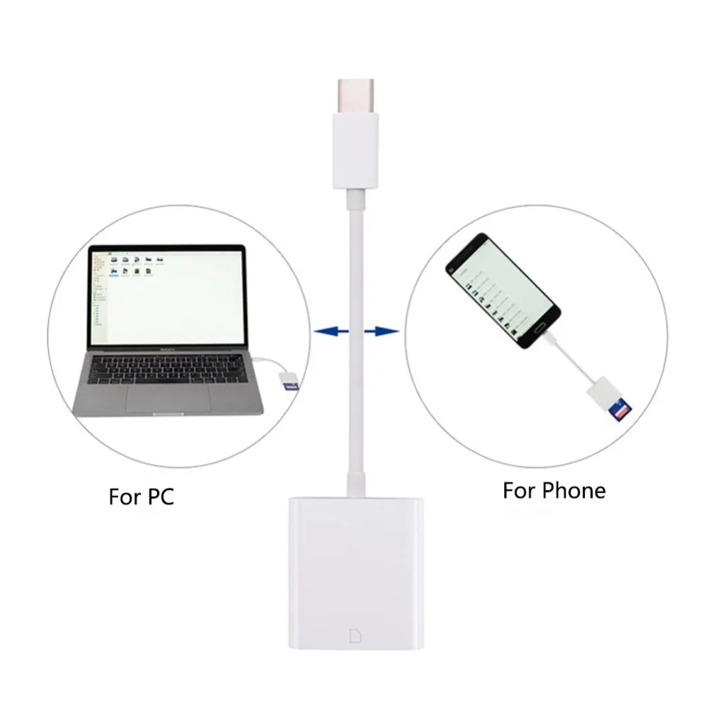 USB 3,1 Тип C кард-ридер USB-C для SD OTG кард-ридер адаптер для Mac Pro телефон планшет#266414