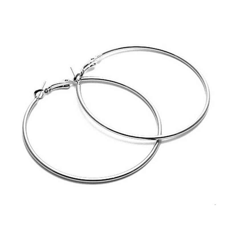 Преувеличенно Большие Круги Хооп Серьги Для Женщин Мода Золотой Ювелирные