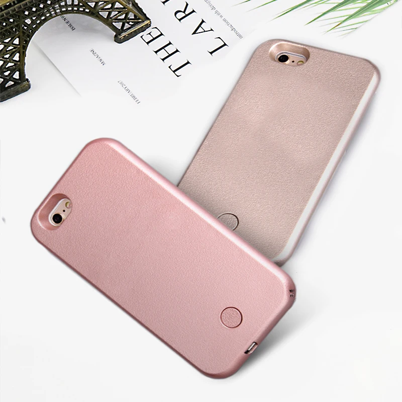 Selfie Light Case For IPhone 7 Plus 5 5S 6 6S X I7 I5 I6 Phone Flash with Lights Samsung Galaxy S6 S7 edge Cover |