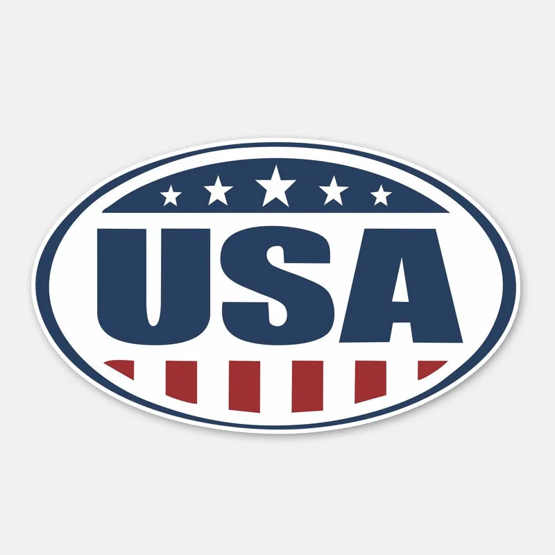 YJZT 14 3 см * 8 5 креативная графика США Овальный флаг автомобильные наклейки