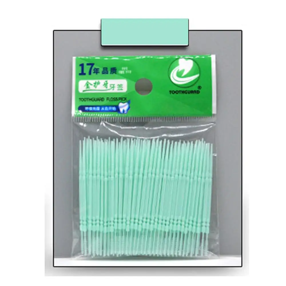 200 шт. выбирает зубы Зубочистки чистка зубов Уход за полостью рта 6 3 см двойная