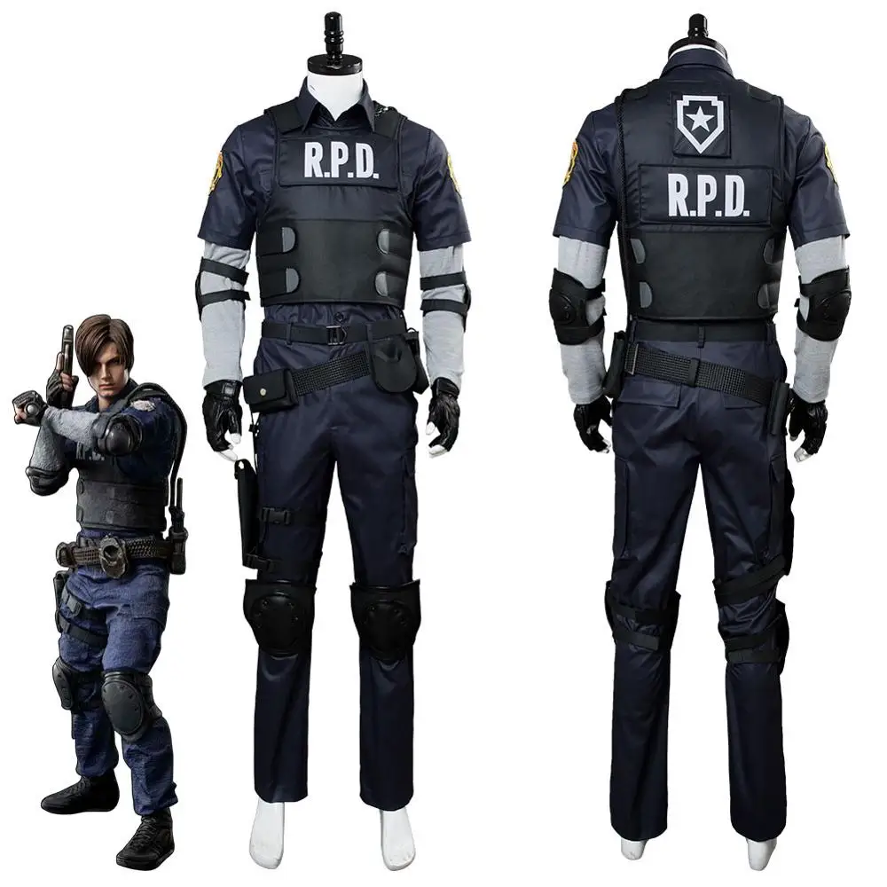 

Video Game Cosplay Remake Leon Scott Kennedy Costume Suit Jacket Clothes Halloween Carnival Cosplay Costumes