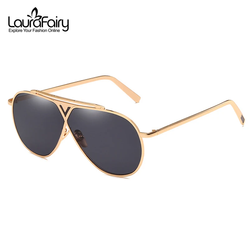 

Laura Fairy New Design Pilot Sunglasses Men Fashion Pink Blue Gradient Lens Sunglasses Women Men Glasses Eyewear lentes de sol