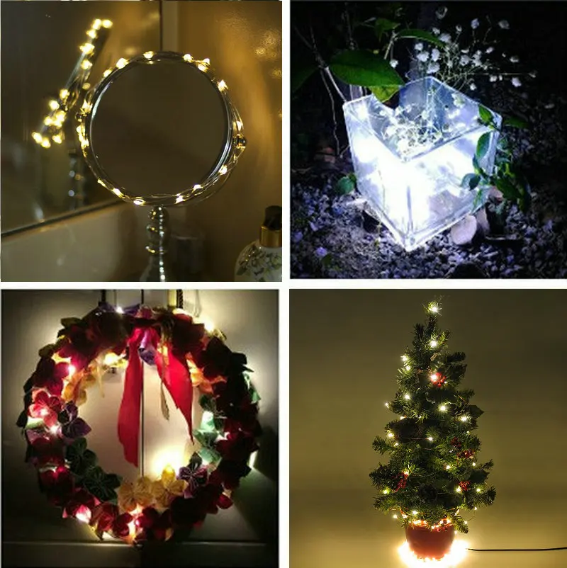 Сказочная светодиодная гирлянсветильник с питанием от батарейки микро-лампа