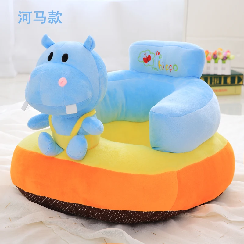 hippo 1 шт. Kawaii плюшевая Единорог подушка для детского сиденья мягкая Свинья Мягкие животные сиденье для обучения ребенка сиденье Красочные Безопасные сиденья - Цвет: hippo