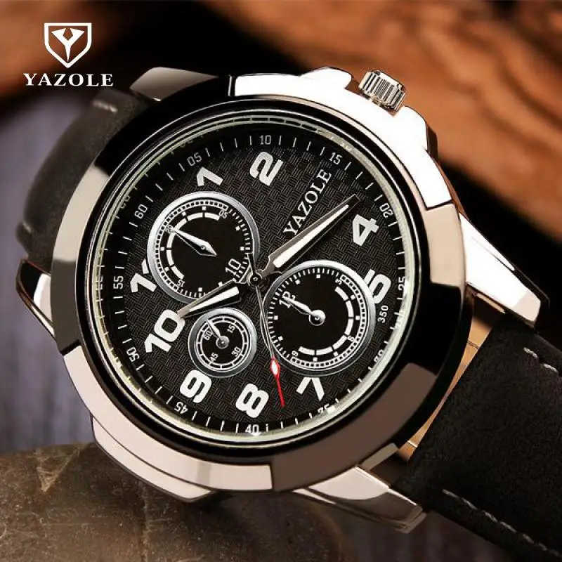 Новые модные спортивные армейские кварцевые наручные часы YAZOLE 3ATM из натуральной