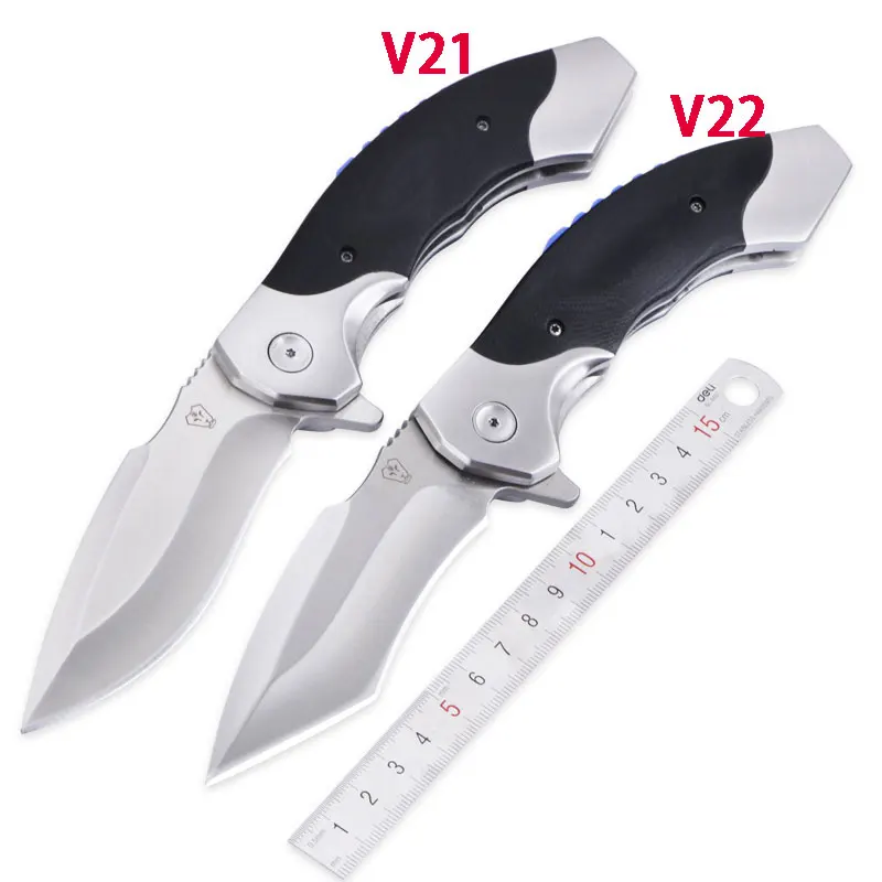 

NEW VOLTRON V21 V22 9Cr18Mov blade Steel head + G10 handle folding knife tactical survival camping outdoor utility EDC hunt tool