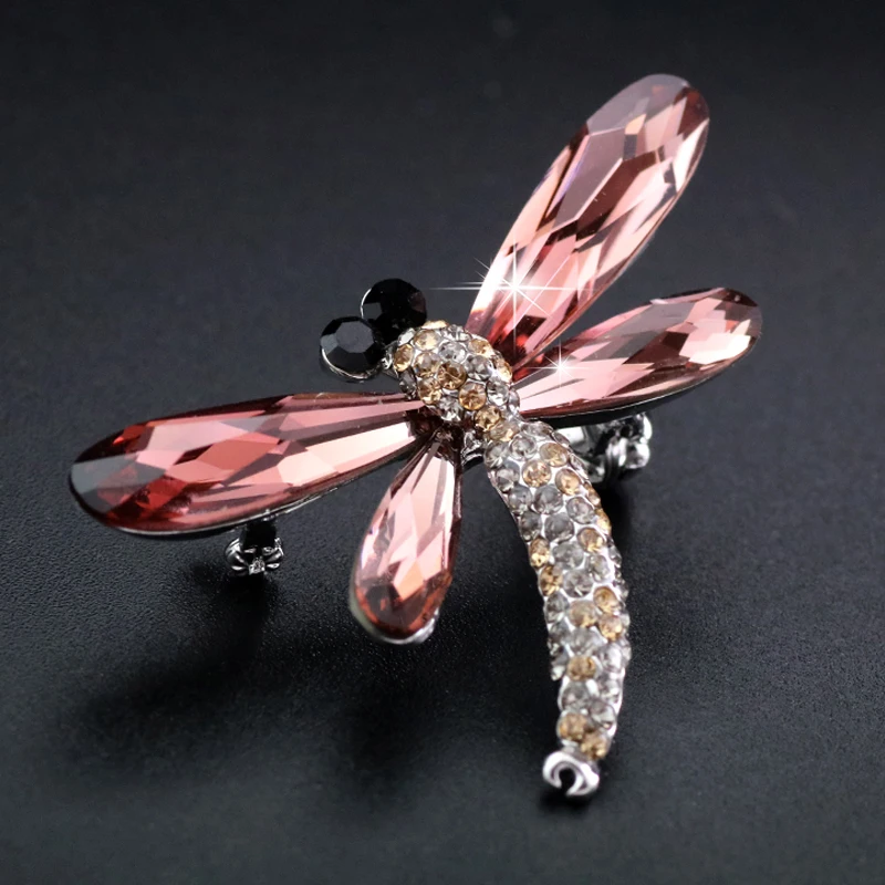 

Lovely Dragonfly Brooches for Women Girl Rhinestone Insect Broach Vintage Bridal Bouquet Scarf Insect Brooch Pin Luxury Gift