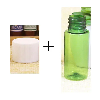 green and white cap Sedorate 30 шт./лот 15 мл Пластик бутылка для многоразового использования Пустая палитра бутылочки с закрученными крышками лосьон контейнеры для шампуня для косметики JX125-2 - Цвет: green and white cap