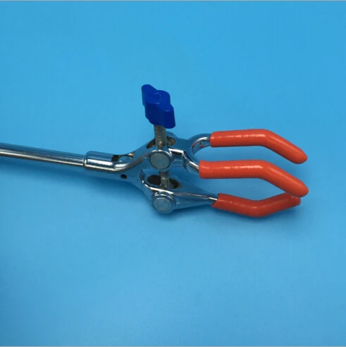 laboratory clamp, Stainless Steel 3 Finger clip Clamps,Rubber Coated Prong Jaws