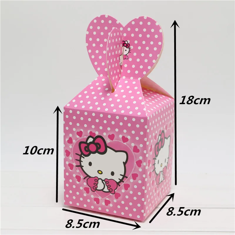 12 шт. милый розовый рисунок Hello Kitty конфеты коробка подарочная мультфильм тема