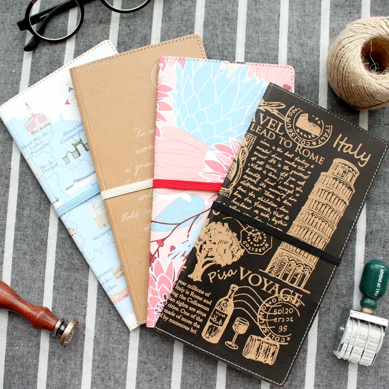 Джейми Примечания крафт бумага Vintage Портативный паспорта Traveler's Notebook держателя