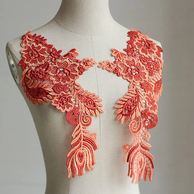 Бесплатная доставка (2 шт./лот) Высокое качество шитье цветочный мотив венозная